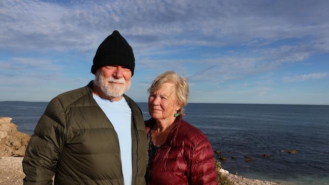 Couple Astrid and Jerry, from Phillip Island in Victoria, said the attack was shocking. Picture: Riley Walter