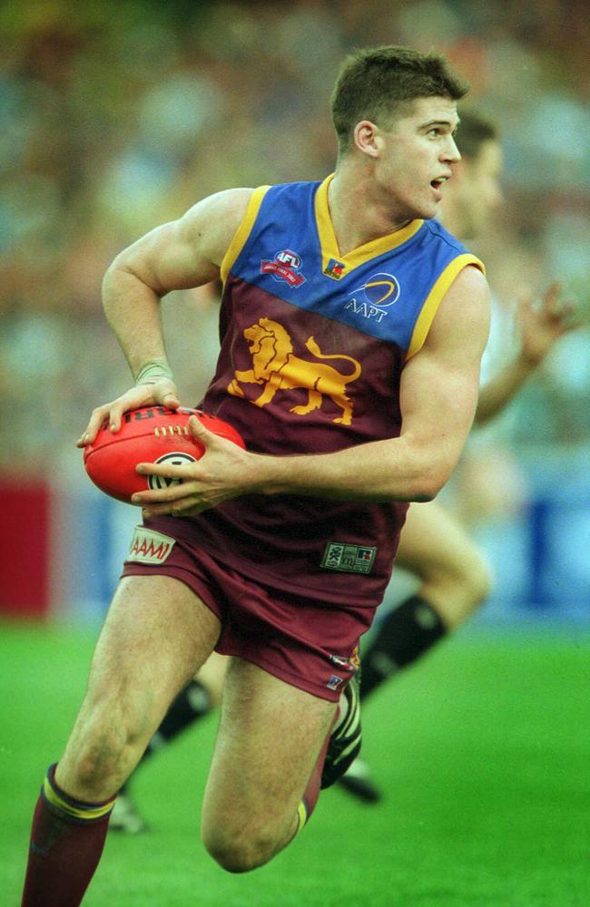 Jonathan Brown during the 2002 Grand Final. Picture: Herald Sun