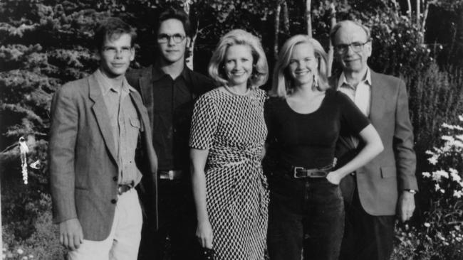 Rupert and Anna Murdoch with their children (left to right) Lachlan, James, and Elisabeth.