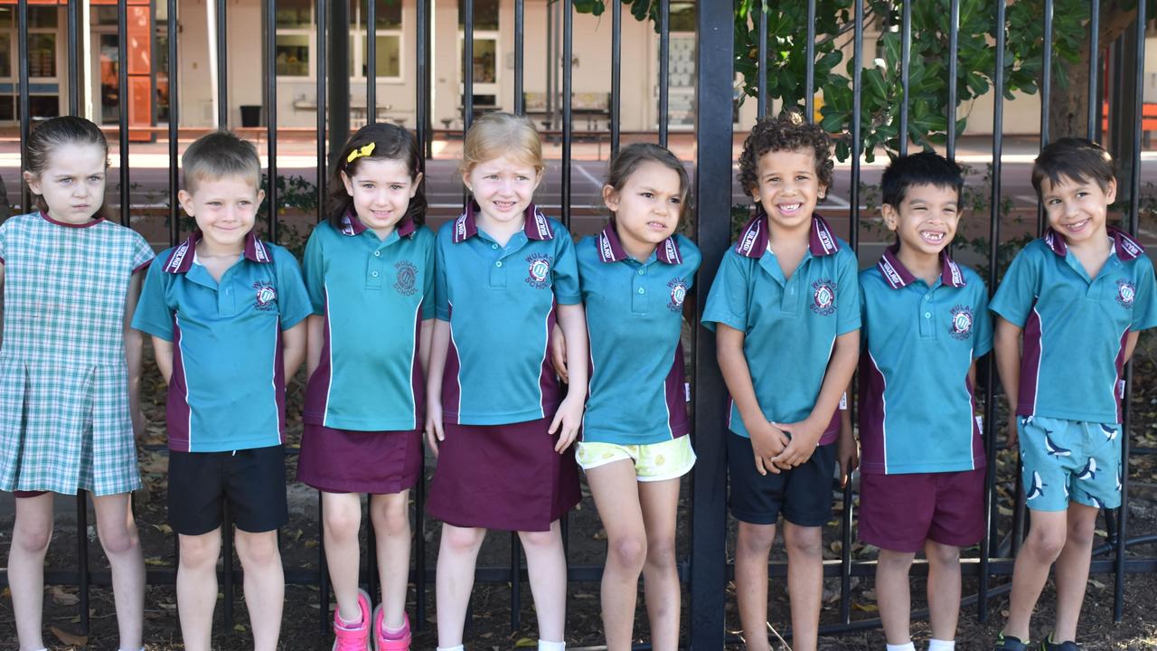 WULAGI PRIMARY SCHOOL T-1 FWA (L-R): Riley-May Prem; Anthony Pritchard; Inara Simounds; Mya Wesley; Savannah Yunupingu; Tyson Taiters; Jakae Martins; William Farrow. Picture: Sujan Khadka