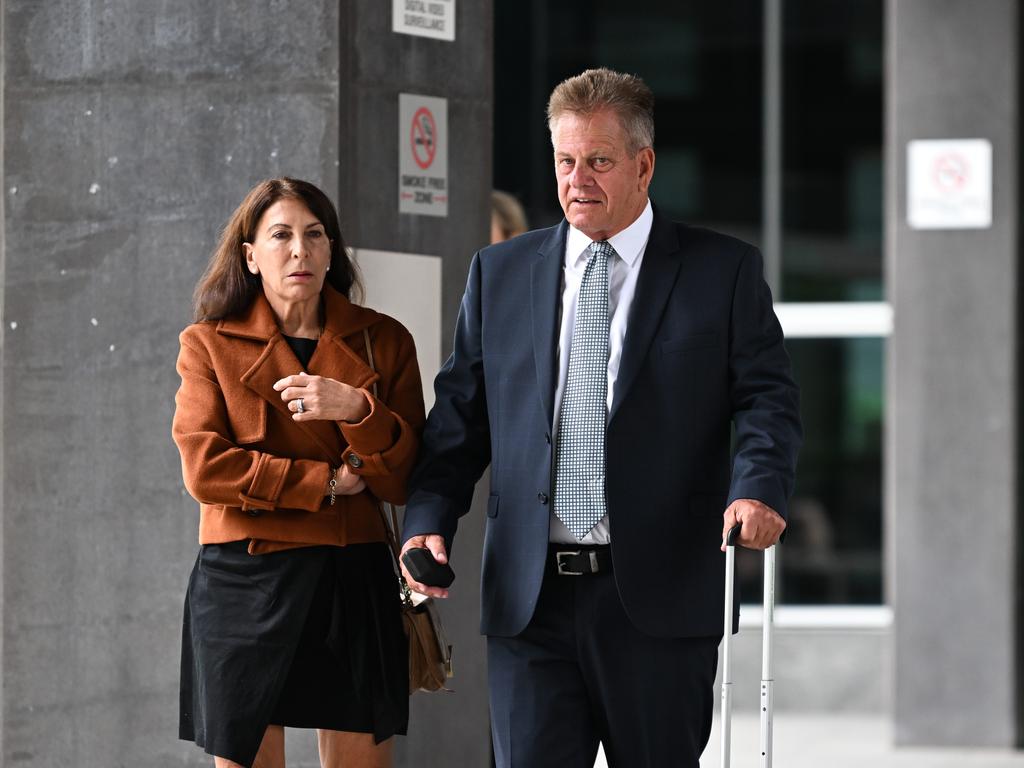 Expert witness Les Mole leaves the Magistrates court in Brisbane. Picture: NewsWire