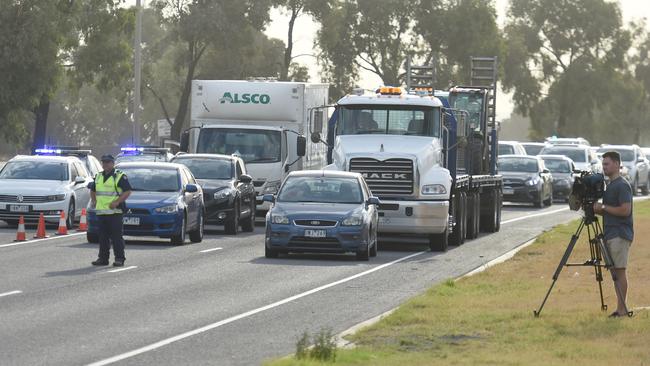 The crash caused traffic delays on Cooper St this morning. Picture: Tony Gough