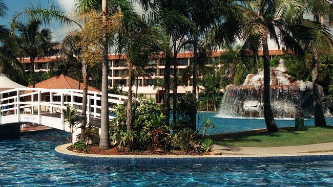 Pool area and accommodation building three at Capricorn International Resort Yeppoon in 1998.