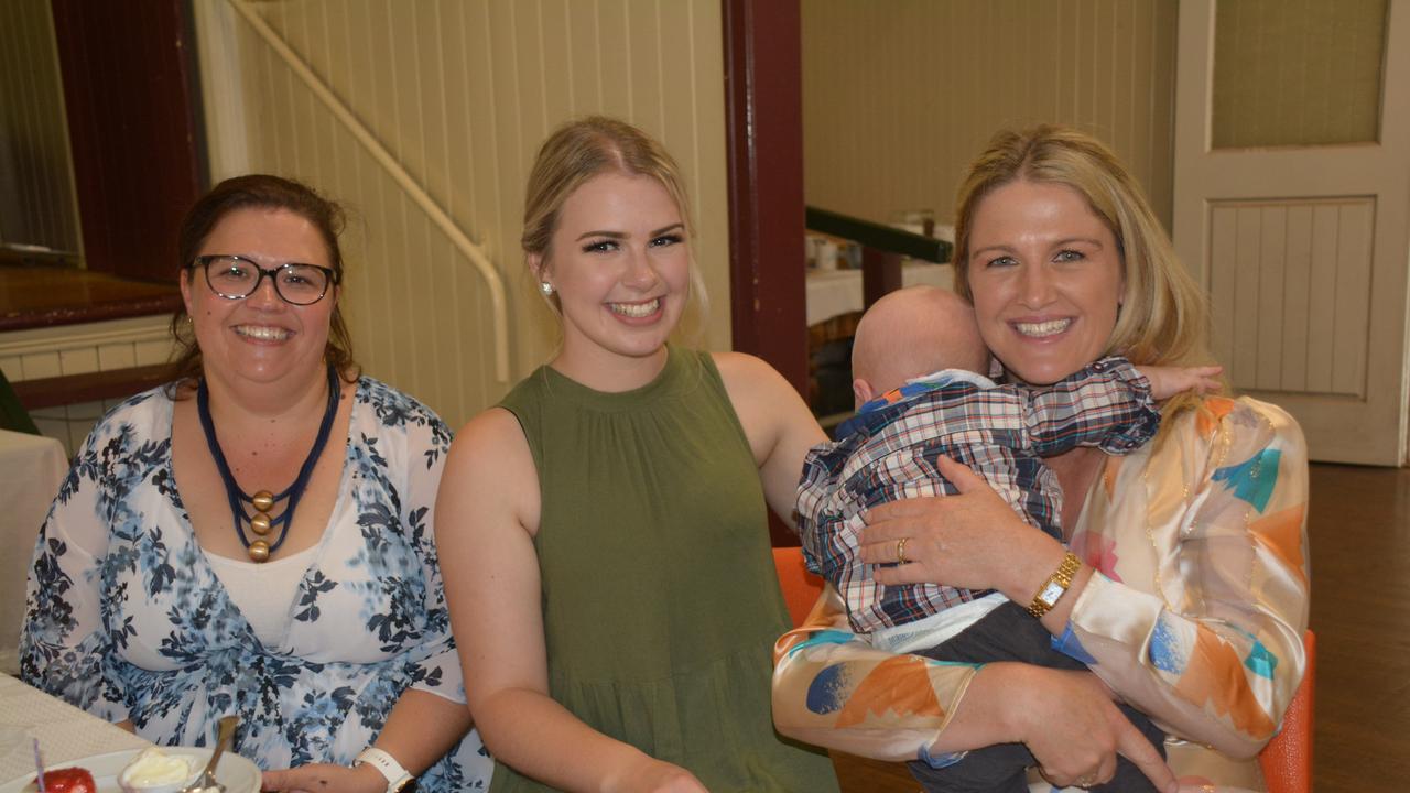 Jodie Black, Riley Wilson and Amy Smoothie at the Kumbia Kindy International Women's Day lunch on March 8, 2020. (Photo: Jessica McGrath)