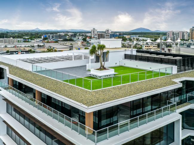 Rooftop views from the Foundation Place in Maroochydore.