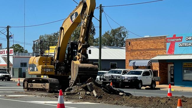 Miles CBD construction. Picture: WDRC