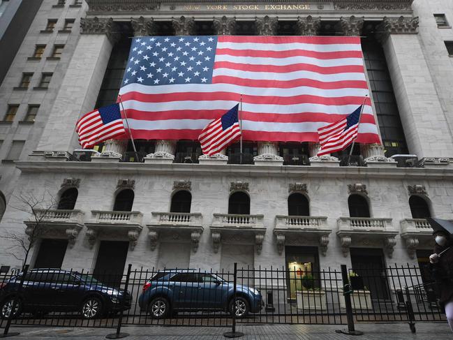 Wall Street fell early on Monday (local time) as Congress wrangled over a massive stimulus package. Picture: AFP