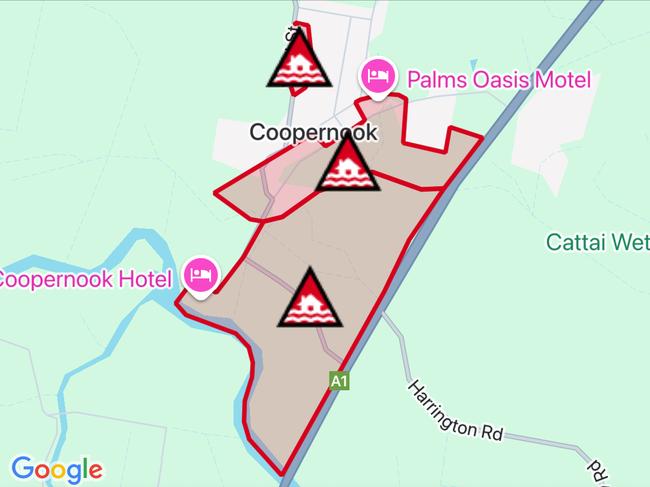 NSW floods: Suburbs at risk. Picture: Hazards Near Me NSW
