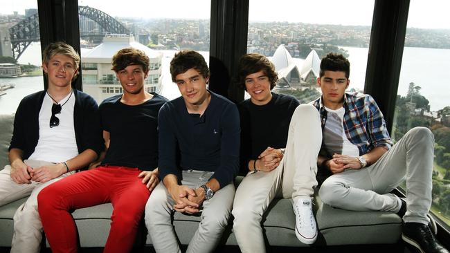 One Direction at the Sydney Intercontinental on their first visit to Australia in 2012. Picture: Toby Zerna