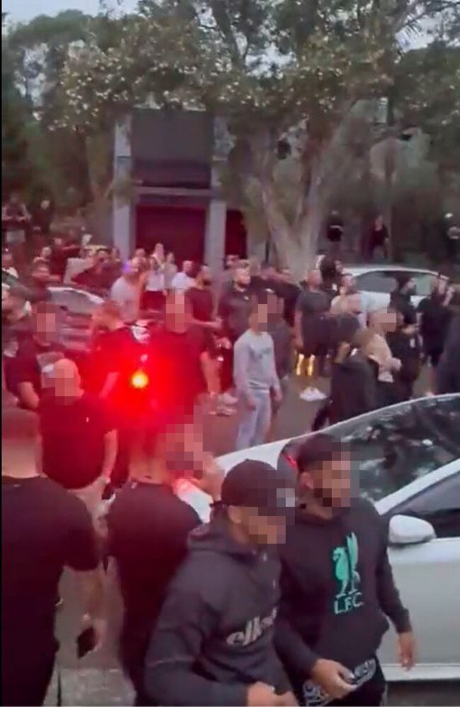 The protest outside Michael’s Church in Belfield where One Nation MP Mark Latham was invited to speak about religious freedoms. Source: Facebook.