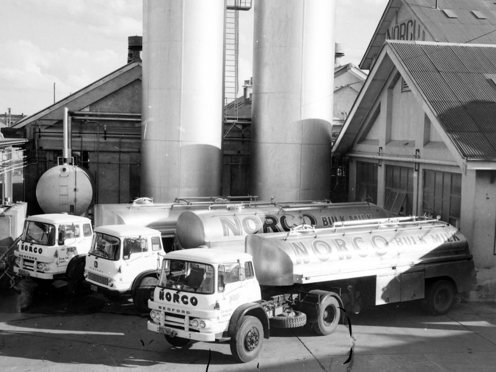 Historic: Norco Norco trucks and buildings, South Lismore, circa 1963. Photo The Northern Star Archives