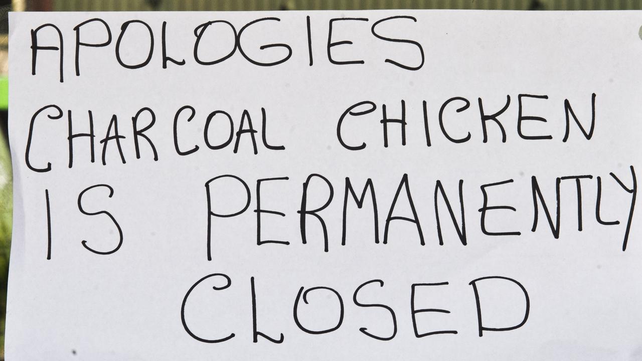 BUSINESS BURNT: Toowoomba chicken institution Charcoal Chicken in Margaret St has suddenly closed business. Wednesday Apr 05, 2017.