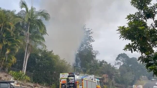 Emergency services rush to house fire in Nambour