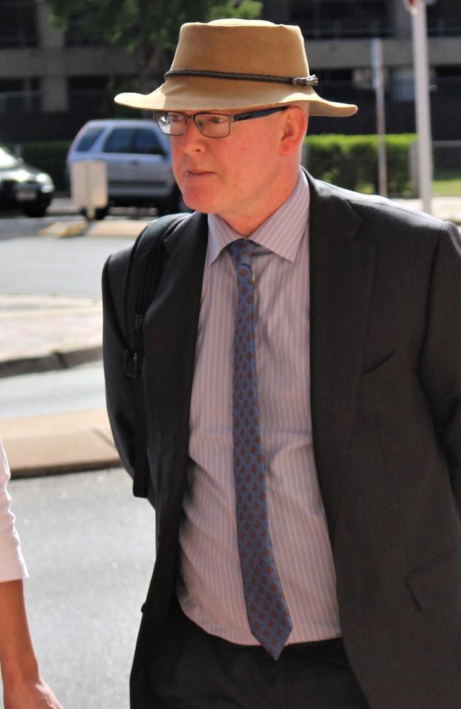 Julian McMahon SC outside the Alice Springs Local Court for an inquest into the death of Kumanjayi Walker. Picture: Jason Walls