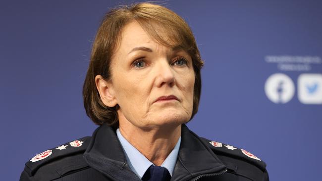 Police Commissioner Karen Webb’s critics say she still has questions to answer. Picture: Damian Shaw