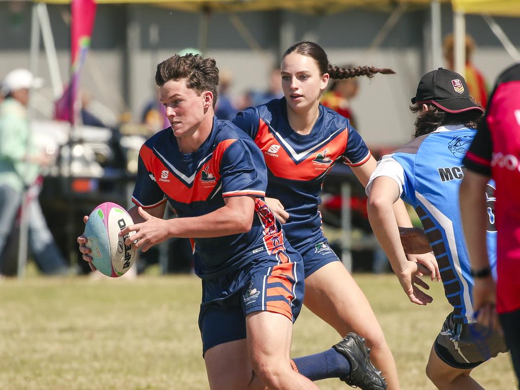 McCauley College V Laidley State High at the 2024 Gold Coast Titans All Schools Touch Football Picture: Glenn Campbell