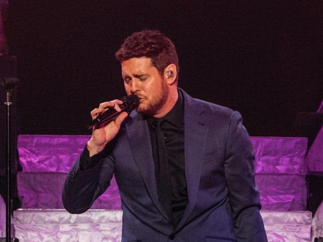 Michael Buble performing at the Brisbane Entertainment on June 20. Photo: Justin Ma