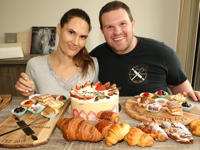 My French Pastries wins Best of the Gold Coast: best bakery. Jennifer and Antonio Marchesi with some of their food and close ups of the delicacies. Picture Glenn Hampson