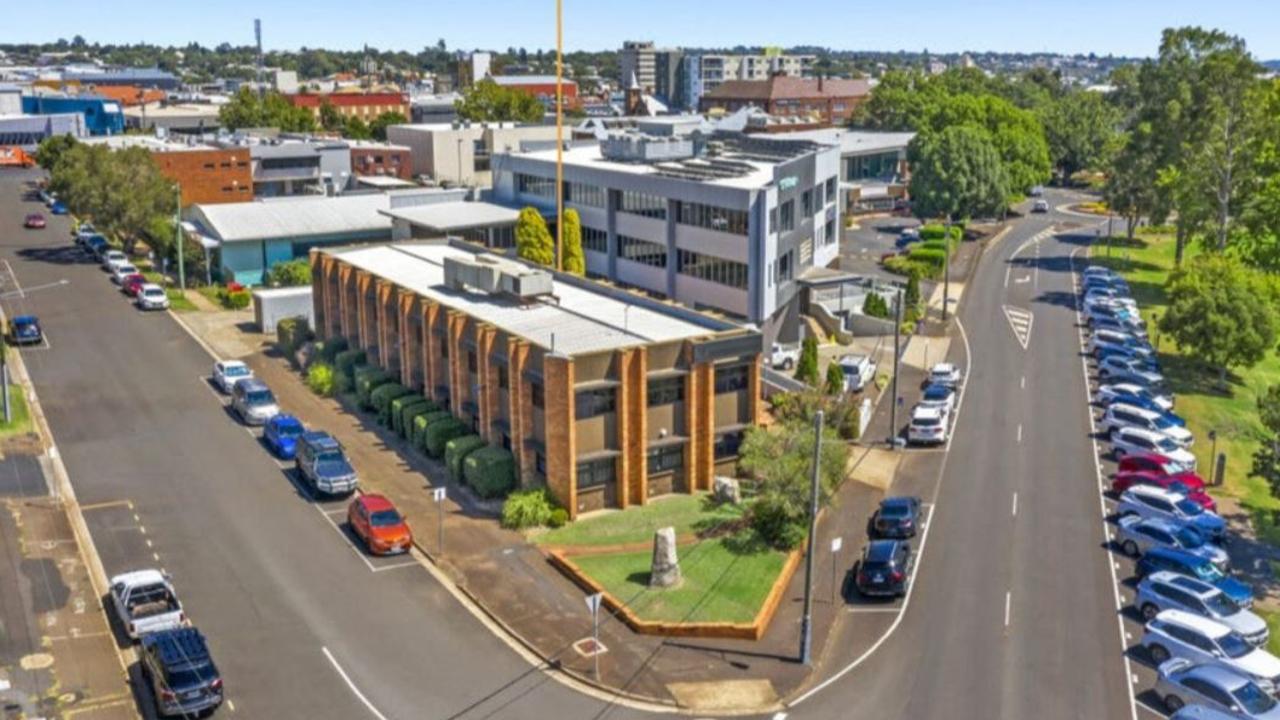 A two-storey commercial building on the corner of Kitchener and Clopton streets in East Toowoomba has been listed for sale through LJ Hooker Commercial.