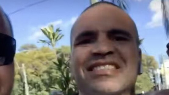 Anthony Mundine attended the Freedom Rally protest against lockdown conditions in Sydney on July 24, 2021. Picture: Twitter