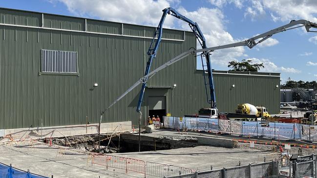 A second sinkhole opened up above the troubled M6 Tunnel project on Saturday. Picture: Transport for NSW