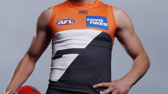 30/8/19: GWS Giants midfielder, Jacob Hopper at the WestConnex Centre at Homebush. The Giants play the Western Bulldogs in a home elimination final. John Feder/The Australian.