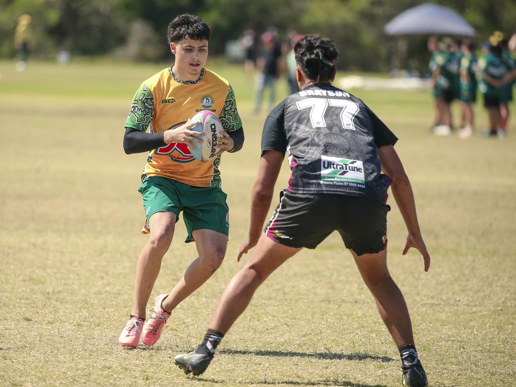 Marsden State High V St Brendans at the 2024 Gold Coast Titans All Schools Touch Football Picture: Glenn Campbell
