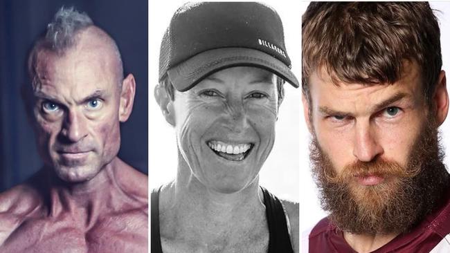 Three of the personal trainers who were nominated by Manly Daily readers in the poll for Best Personal Trainer on the northern beaches 2023. (Left to right) Brad Sinclair, Peta Gilgour and Wolfman Williams. Picture: Supplied