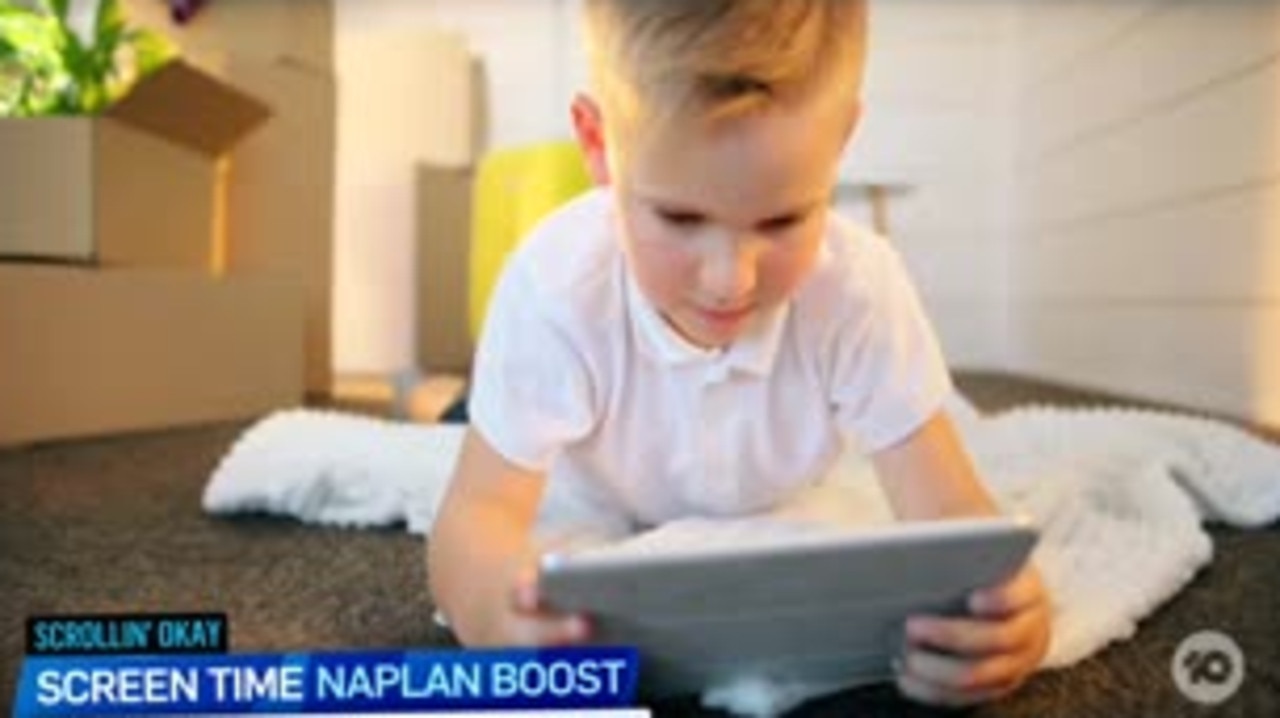 A new study shows screentime for the kids could be beneficial. Picture: Channel 10