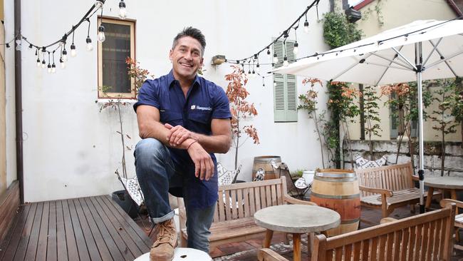 Pictured at the Observer Hotel at The Rocks in Sydney is celebrity gardener Jamie Durie ahead of HoegaardenÕs Beer Gaarden Blitz. .The outdoor section of the pub will get the ultimate beer garden makeover from Jamie and his team.Picture: Richard Dobson