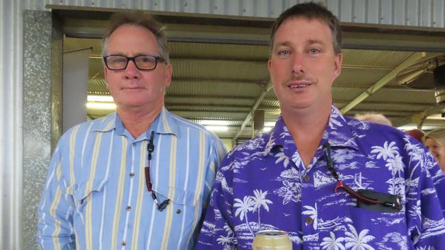 John and Jimmy Newman at ‘Dinner Under the Stars’ by the Kingaroy Men’s Shed.