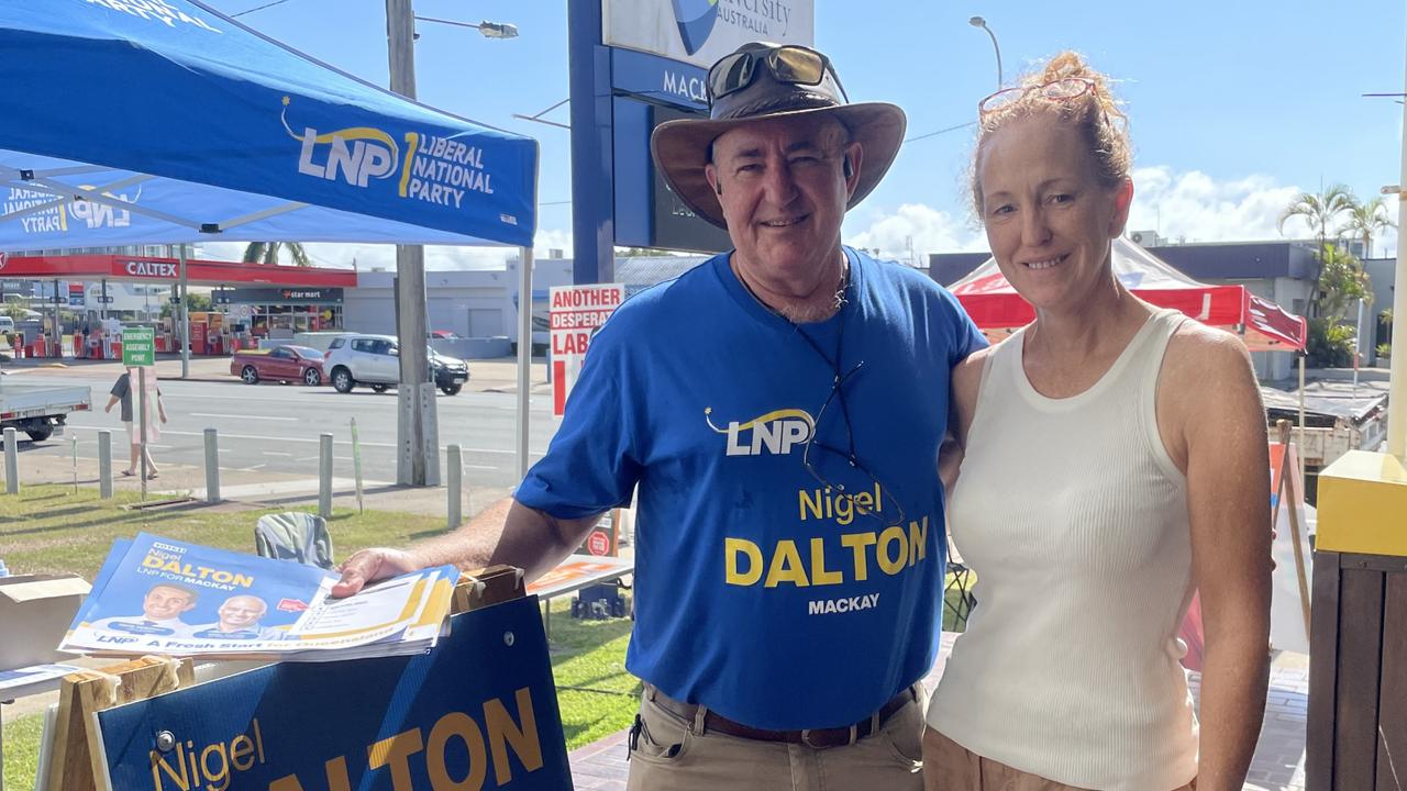 Jules Parker from East Mackay voted for Nigel Dalton at the CQ University polling booth because her neighbour, an LNP volunteer, talked her into it. Picture: Fergus Gregg