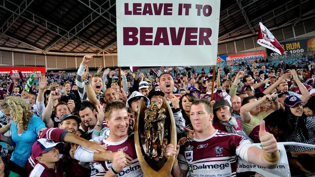 Glenn Hall (right) and Beaver calling the shots. (AAP Image/Paul Miller)