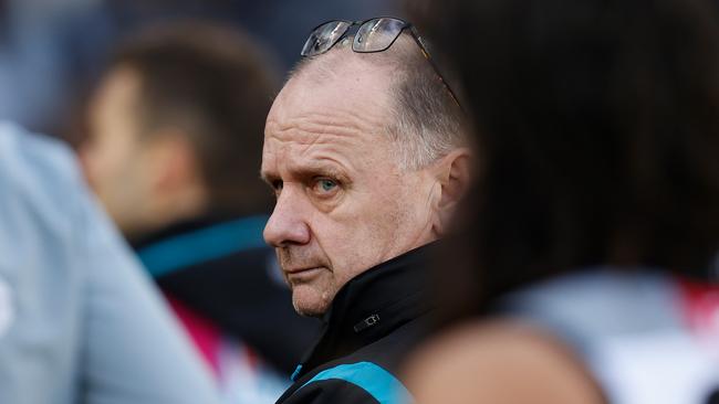 Ken Hinkley has confirmed his committment to see out his Port Adelaide contract. Picture: Getty Images