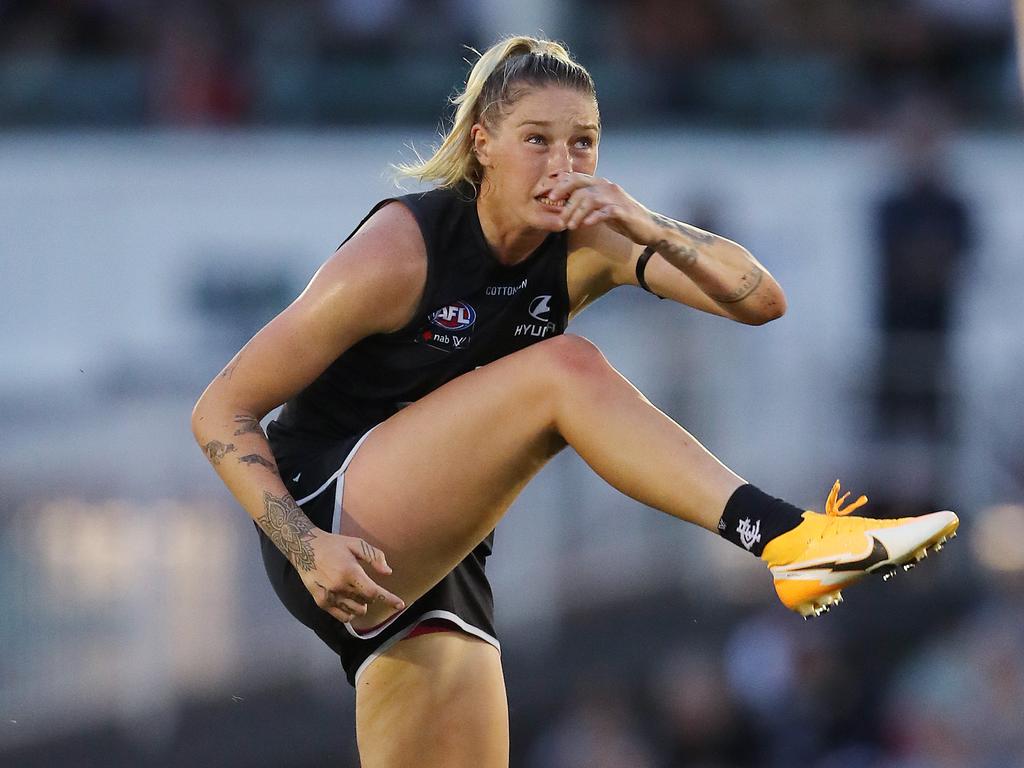 Tayla Harris struggled for form with Carlton last season. Photo: Michael Klein