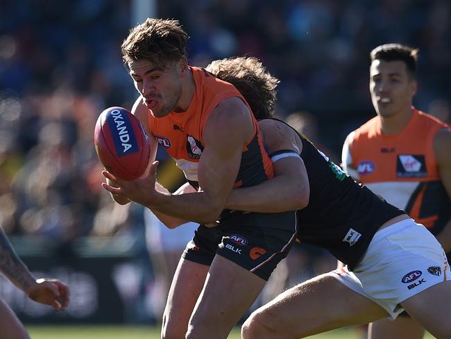 Stephen Coniglio racked up 33 possessions. Picture: Dan Himbrechts