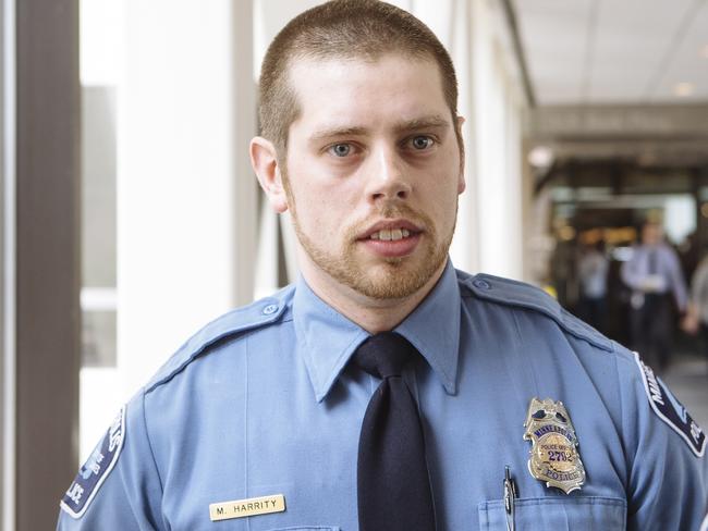 Minneapolis Police Officer, Matthew Harrity. Picture: Angus Mordant