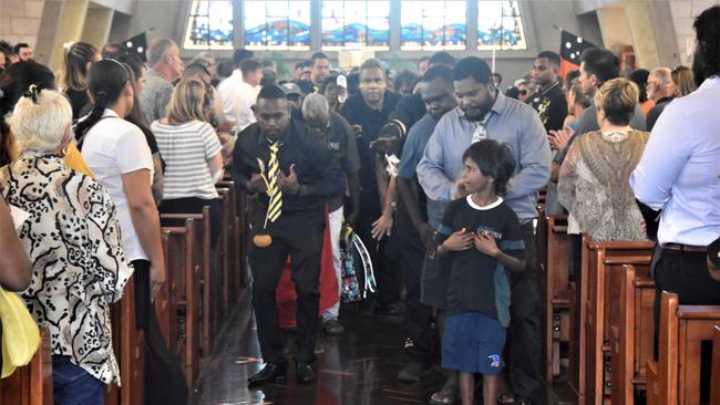 Territorians from far and wide gathered in Darwin for Mr Costa’s state funeral. Picture: Sierra Haigh