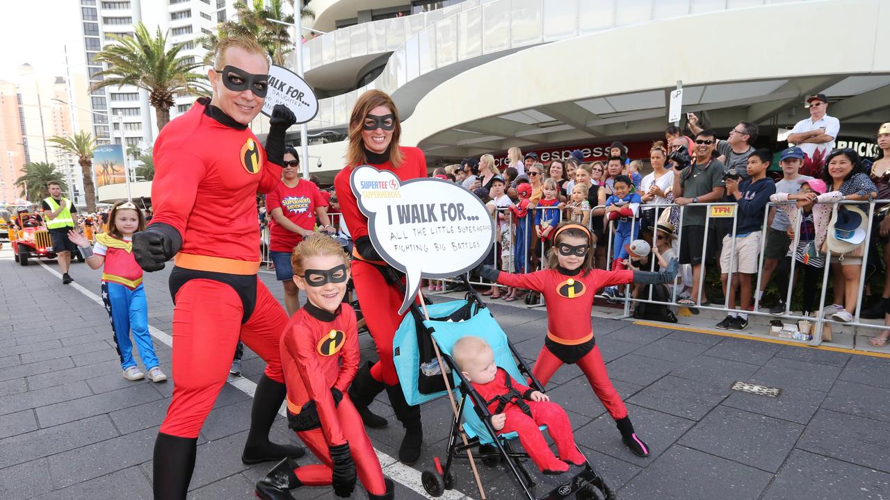 Pictured during the Superhero parade at Broadbeach as Part of Super Nova. Pic Mike Batterham