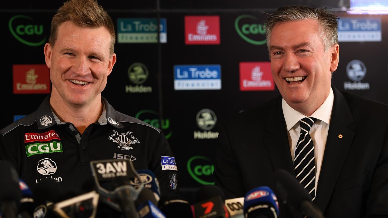 Nathan Buckley will coach his 200th game on Sunday. Photo: Julian Smith/AAP Image.