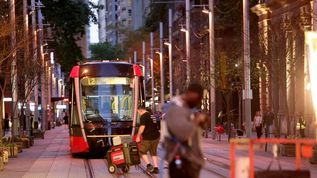 Cameras were stationed in-between and in front of the trams to capture all the action. Picture: Damian Shaw/The Daily Telegraph