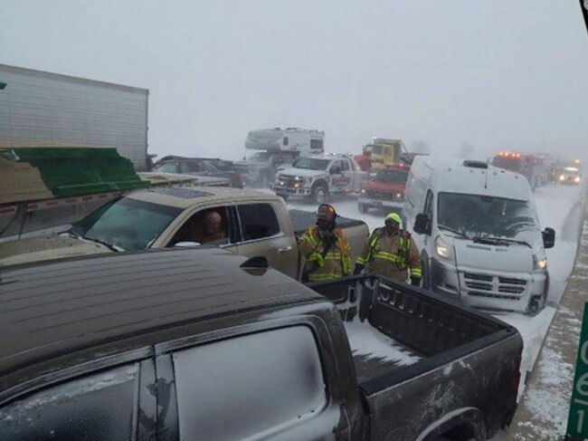 Wild weather and winter storms have lashed the US. Picture: Twitter