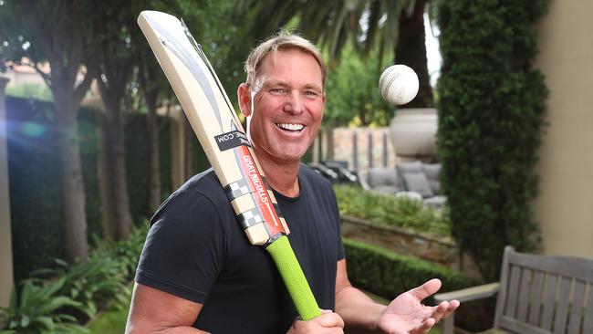 Shane Warne is helping open up a new cricket Academy for kids of all ages and ability. Picture: Alex Coppel