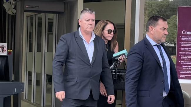 Titan Plant Hire managing director Jason Madalena leaves court after pleading guilty to charges of failing in due dilligence.