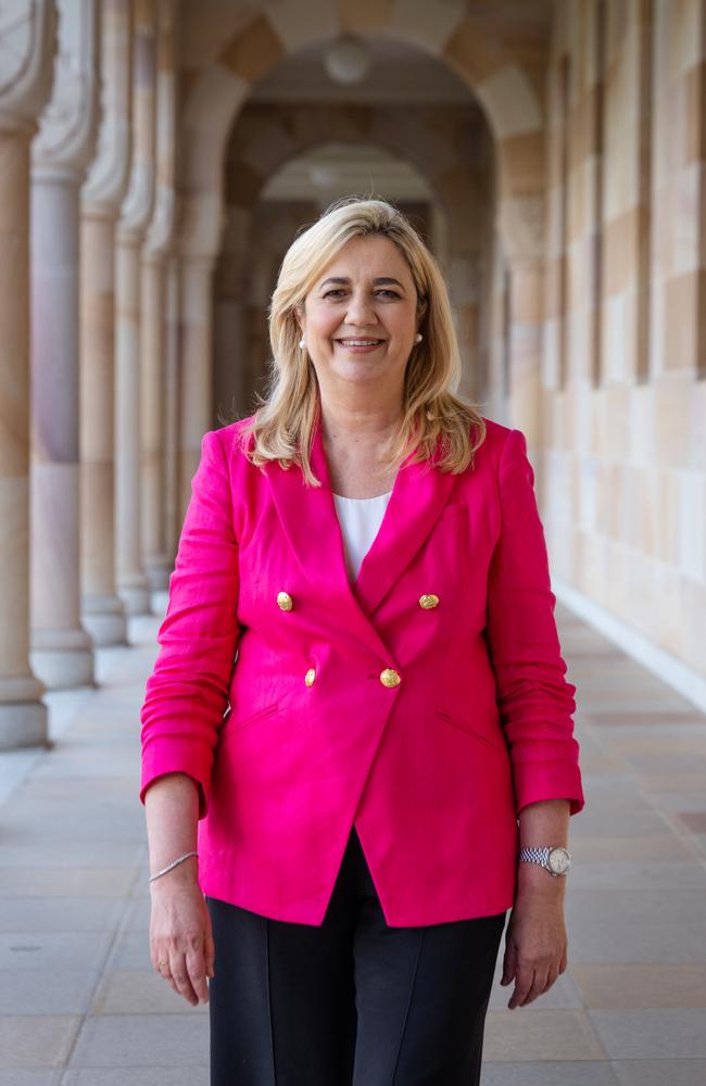 Former Queensland Premier Annastacia Palaszczuk at the University of Queensland. Picture: Sarah Marshall