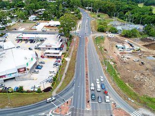 Construction of the new Coles shopping centre across the road from the IGA at Jones Road Buderim. Picture: Patrick Woods