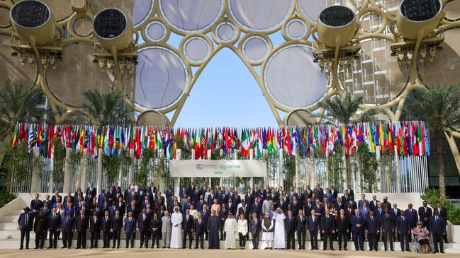 The world leaders who posed for a photograph at the beginning of the conference are among some 104,000 total attendees. Picture: Giuseppe Cacace/Getty Images