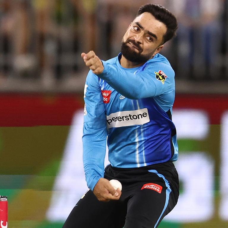 Concerned about the Adelaide Strikers’ ability to retain both longtime star Rashid Khan (pictured) and 2023-24 sensation Jamie Overton, coach Jason Gillespie has called for the draft to be scrapped. Picture: Paul Kane / Getty Images