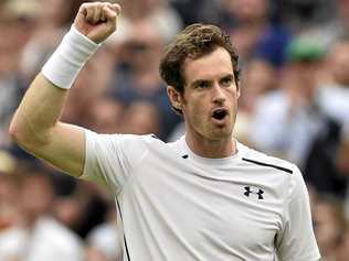 Andy Murray celebrates his win over John Millman of Australia. Picture: HANNAH MCKAY