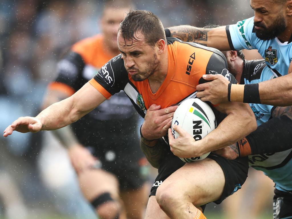 Josh Reynolds’ contract was heavily scrutinised given the high price Wests Tigers paid for the five-eighth, who spent plenty of time out of the NRL side. Picture: Mark Kolbe/Getty Images